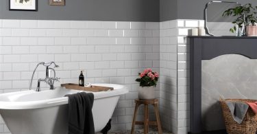 Walls and floors metro elephant castle grey gloss 200x100 tiles bfc8a78