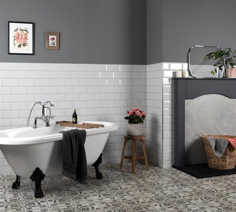 Walls and floors metro elephant castle grey gloss 200x100 tiles bfc8a78