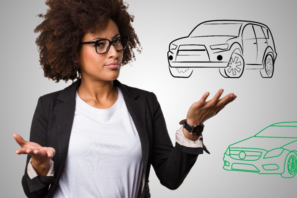 Women with car pictures