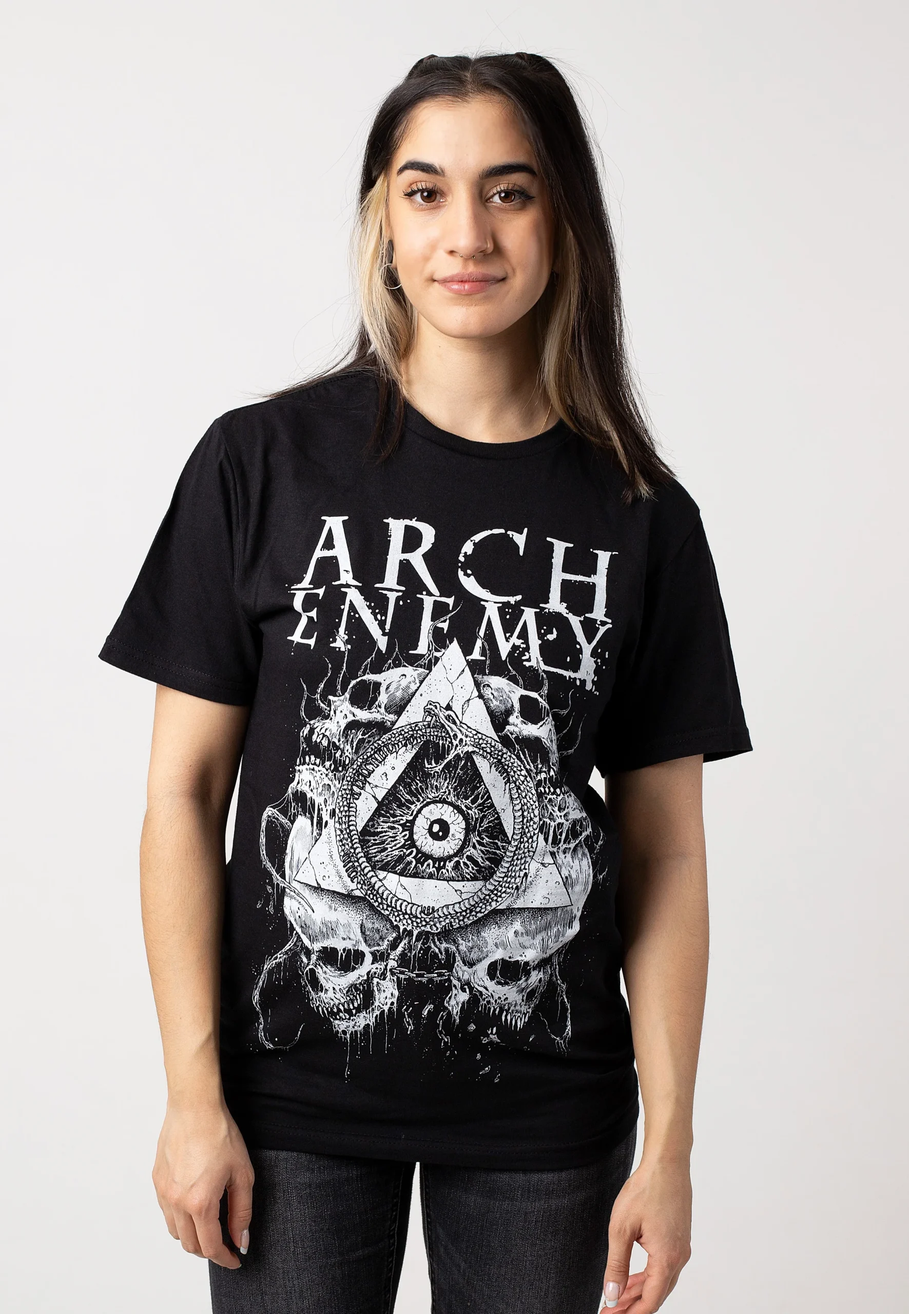 Archenemy Skullpyramidwhite Tops Tshirt Ae Tsskpyr Bl Art23 011835 4065998475656 588943 107