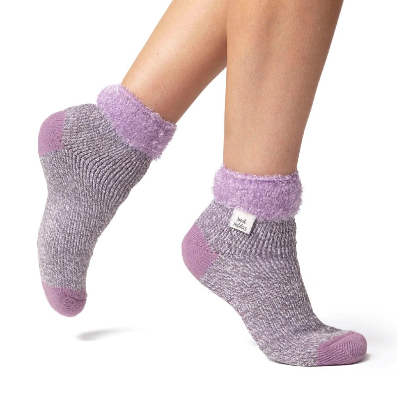 Heat Holders Home Women Thermal Ankle Socks Purple