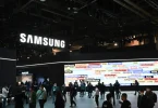 Samsung logo ces booth featured
