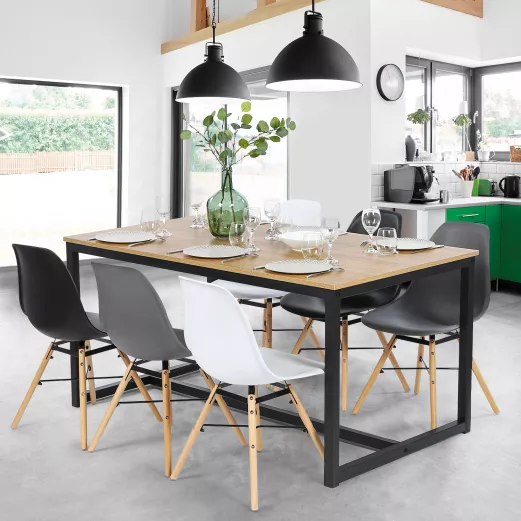 Table a manger detroit design industriel 150 cm